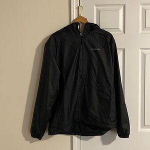 Men’s Columbia Center Ridge Lined Windbreaker Black